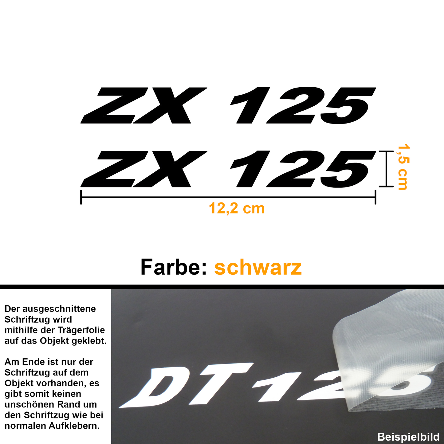 Aufkleber "ZX 125"